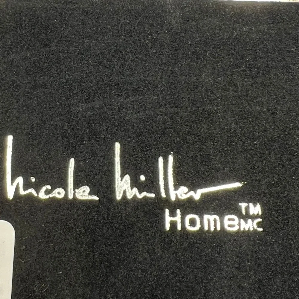 Nicole Miller Jewelry Box Unisex OS Silver Brand New Heart Etched Glass Mirror